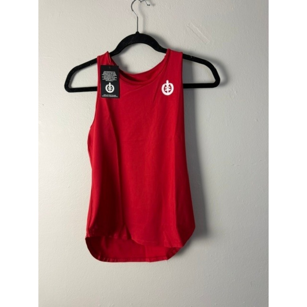 ICONI Womens Red Racerback Activewear Tank Top Gym Running Yoga Sleeveless Shirt
